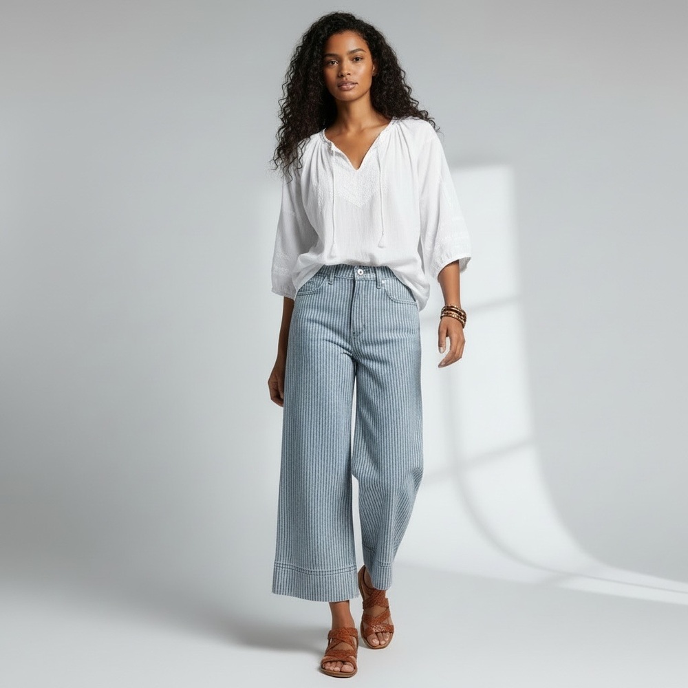 GAP High Rise Wide-Leg Crop Jeans NWOT 8/29 Regular